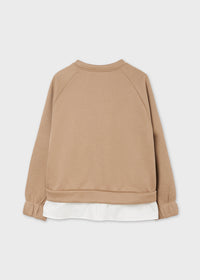 Sweat-shirt Camel (Bege)  para Menina - Mayoral