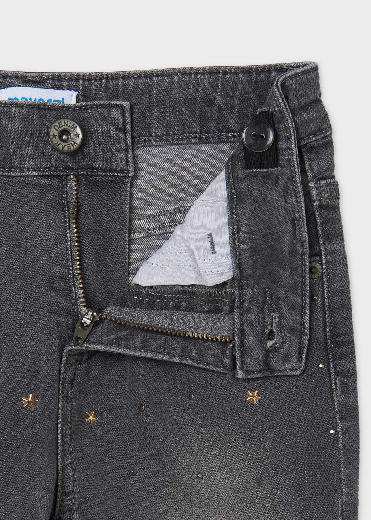 Calça ganga Cinz medio (Cinza)  para Menina - Mayoral