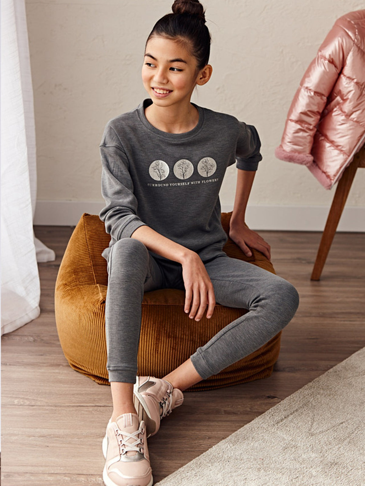 Calça modal Aço vig. (Cinza)  para Menina - Mayoral