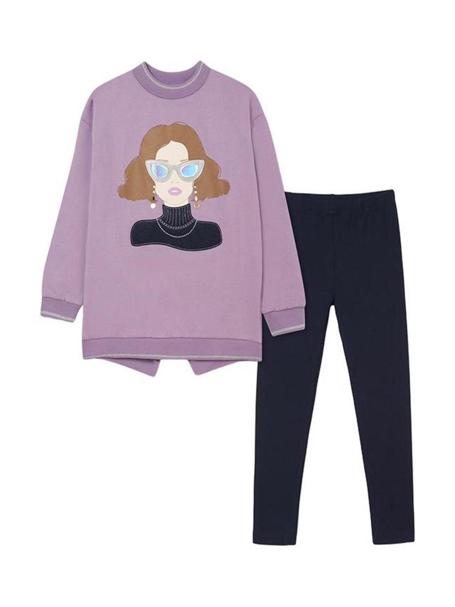Conj. leggings boneca Marinho (Marinho)  para Menina - Mayoral