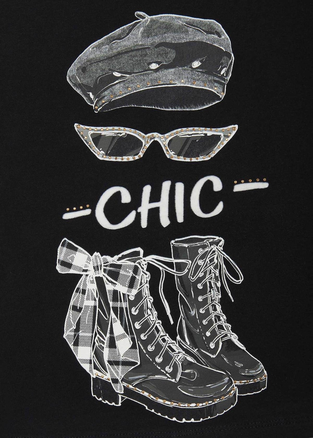 Conj. leggings xadrez Preto (Preto)  para Menina - Mayoral