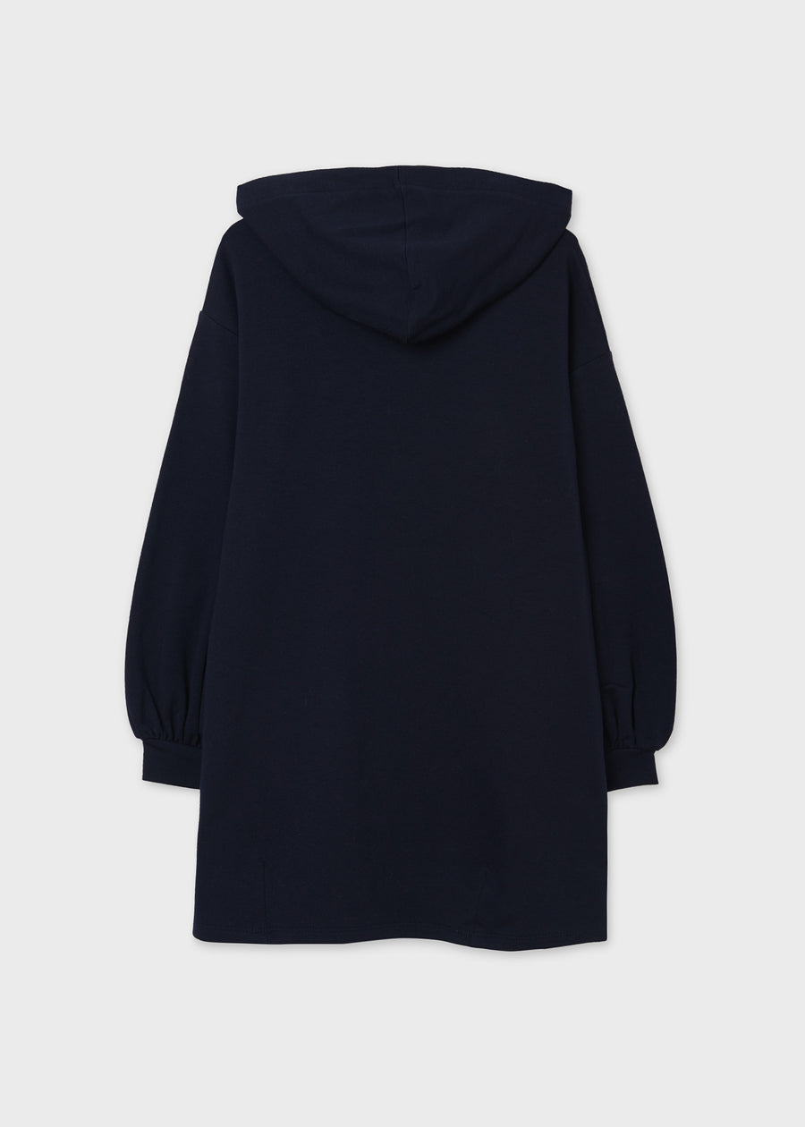 Vestido felpa carapuço Marinho (Marinho)  para Menina - Mayoral