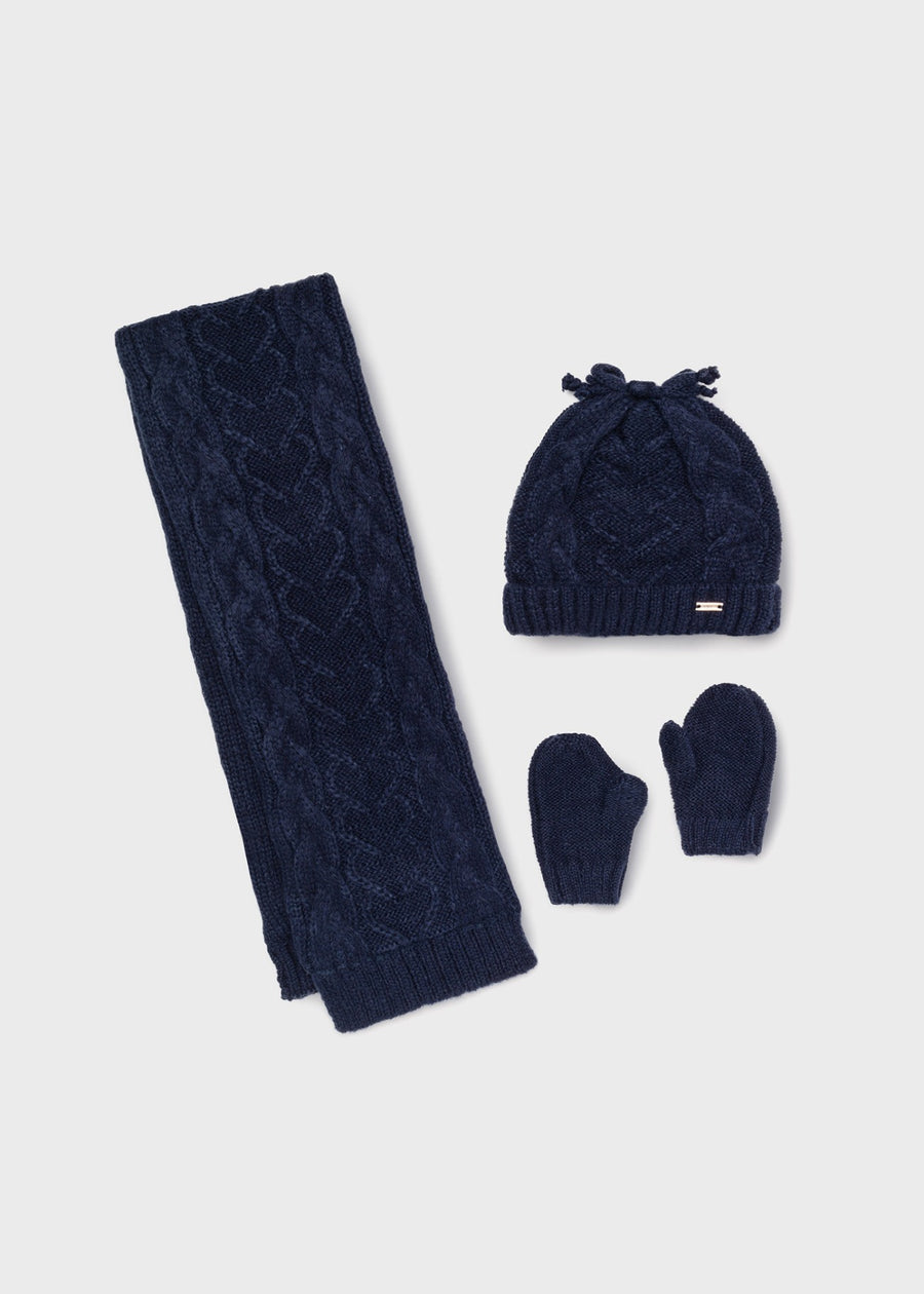 Conj. gorro/cachecol Marinho (Marinho)  para Bebé Menina - Mayoral