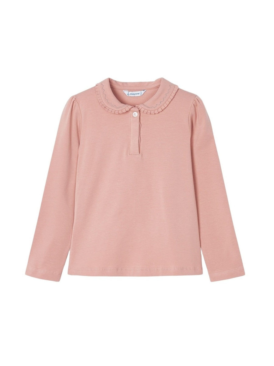 Polo m/comp. básico Rosado     (Rosa)  para Menina - Mayoral
