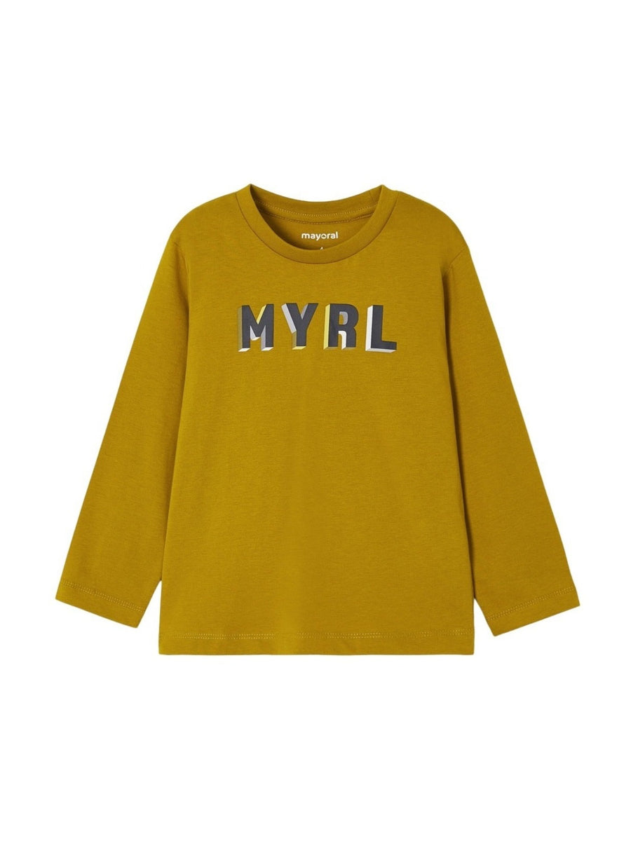 Camiseta básica Azeitona   (Amarelo Ocre)  para Menino - Mayoral