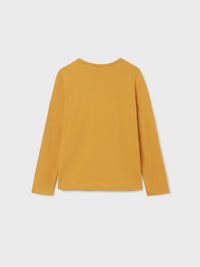 Camiseta básica Mostarda   (Amarelo Ocre)  para Menina - Mayoral
