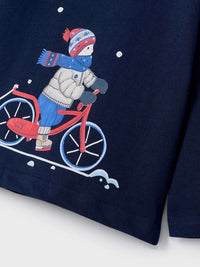 Camisola "snow bike" Azul escur (Marinho)  para Bebé Menino - Mayoral