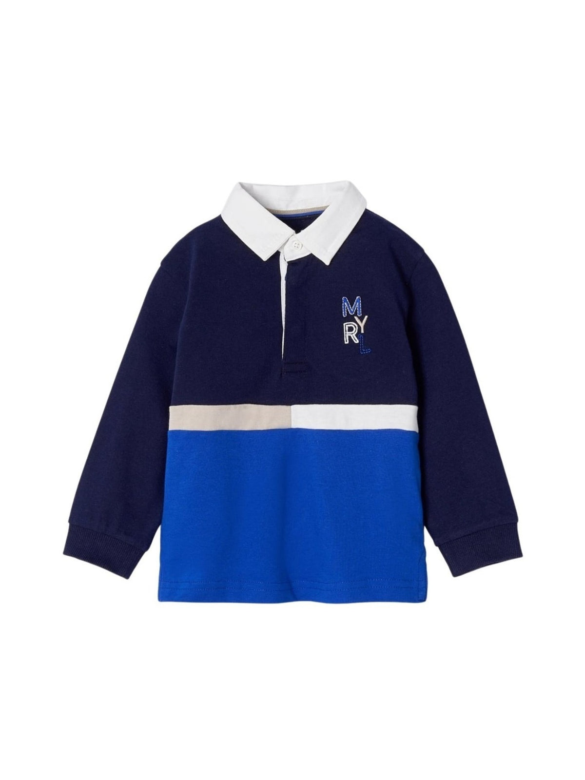 Polo m/comp. combinado bebé Klein      (Azul)  para Bebé Menino - Mayoral