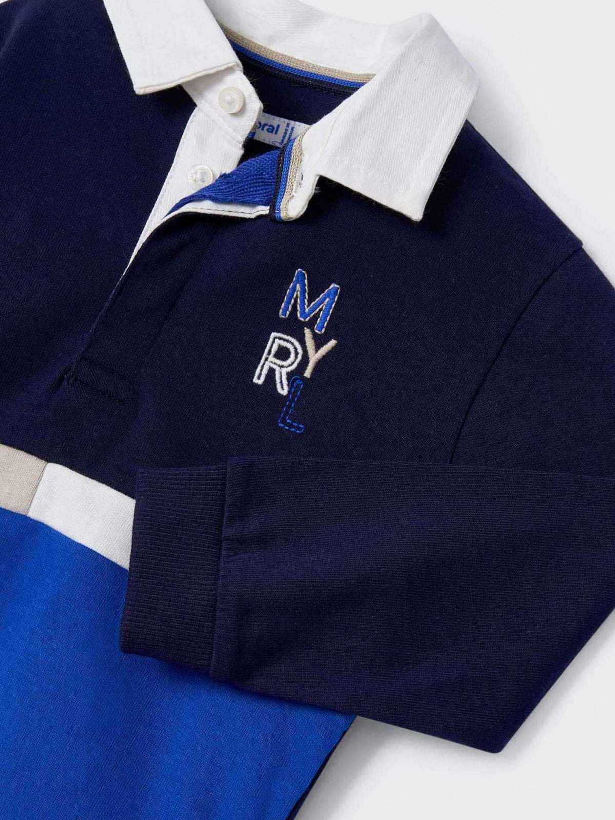 Polo m/comp. combinado bebé Klein      (Azul)  para Bebé Menino - Mayoral