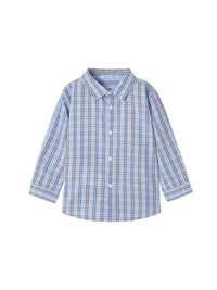 Camisa m/comp. xadrez popelin Celeste    (Celeste)  para Bebé Menino - Mayoral