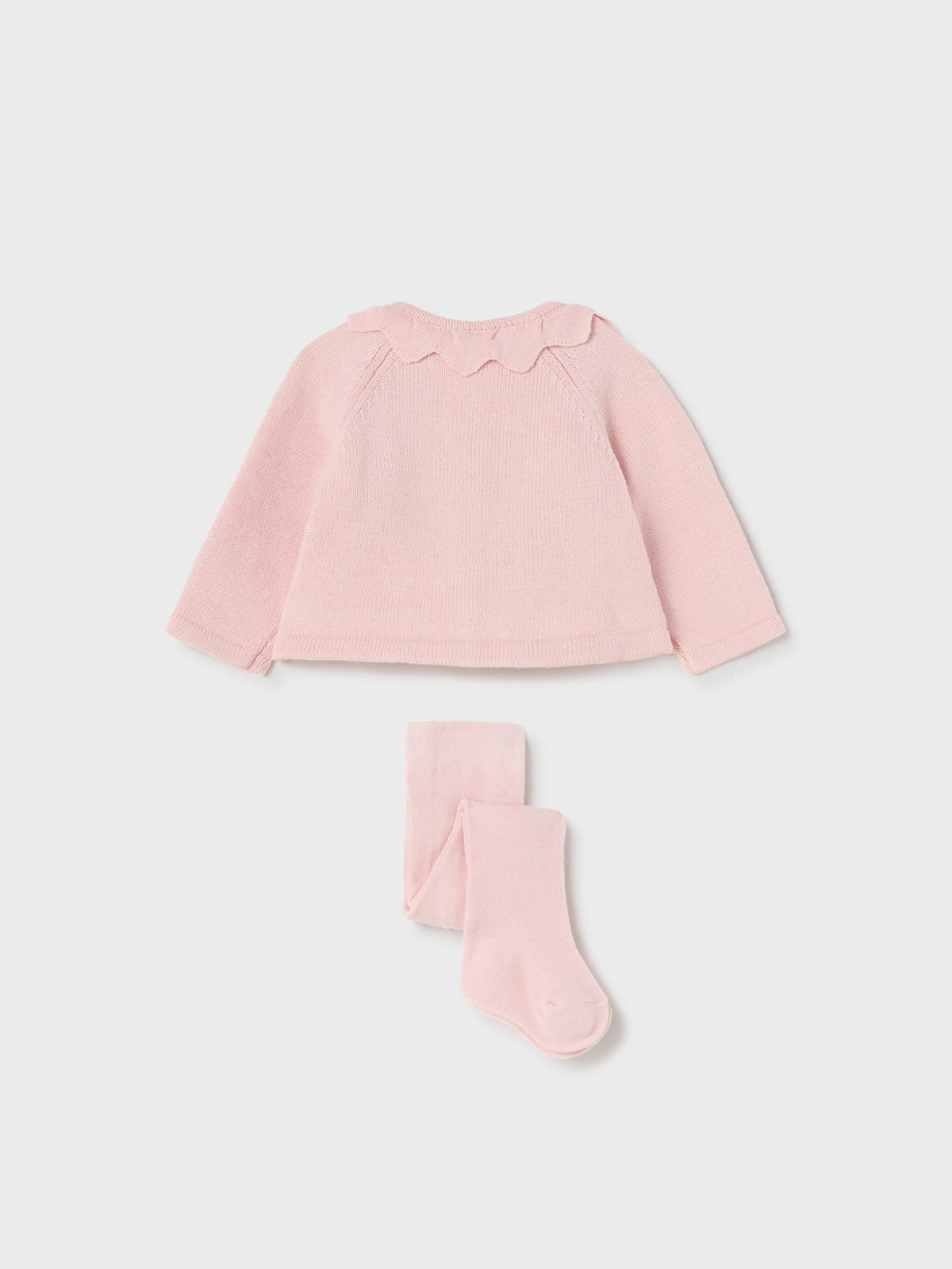 Casaco comprido e meia calça Rosa baby  (Rosa Bébé)  para Bebé Menina - Mayoral