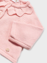 Casaco comprido e meia calça Rosa baby  (Rosa Bébé)  para Bebé Menina - Mayoral