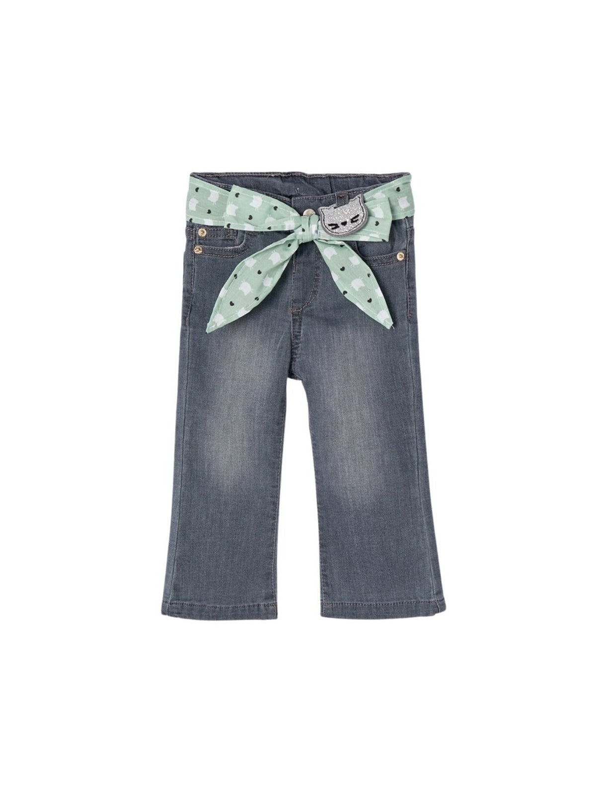 Calça ganga c/ remendos Cinza      (Cinza)  para Bebé Menina - Mayoral