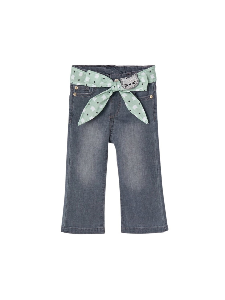 Calça ganga c/ remendos Cinza      (Cinza)  para Bebé Menina - Mayoral
