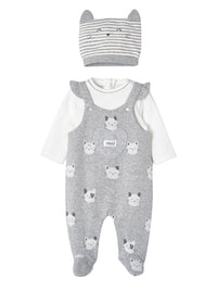 Fato bebé e gorro Fog vig    (Cinza Claro)  para Bebé Menina - Mayoral