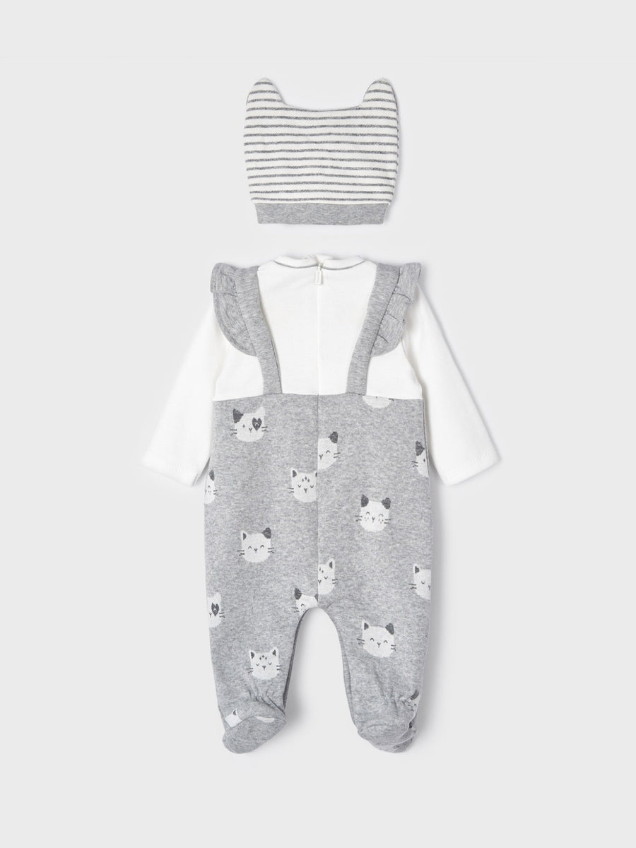 Fato bebé e gorro Fog vig    (Cinza Claro)  para Bebé Menina - Mayoral