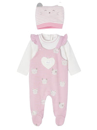 Fato bebé e gorro Rose       (Rosa)  para Bebé Menina - Mayoral