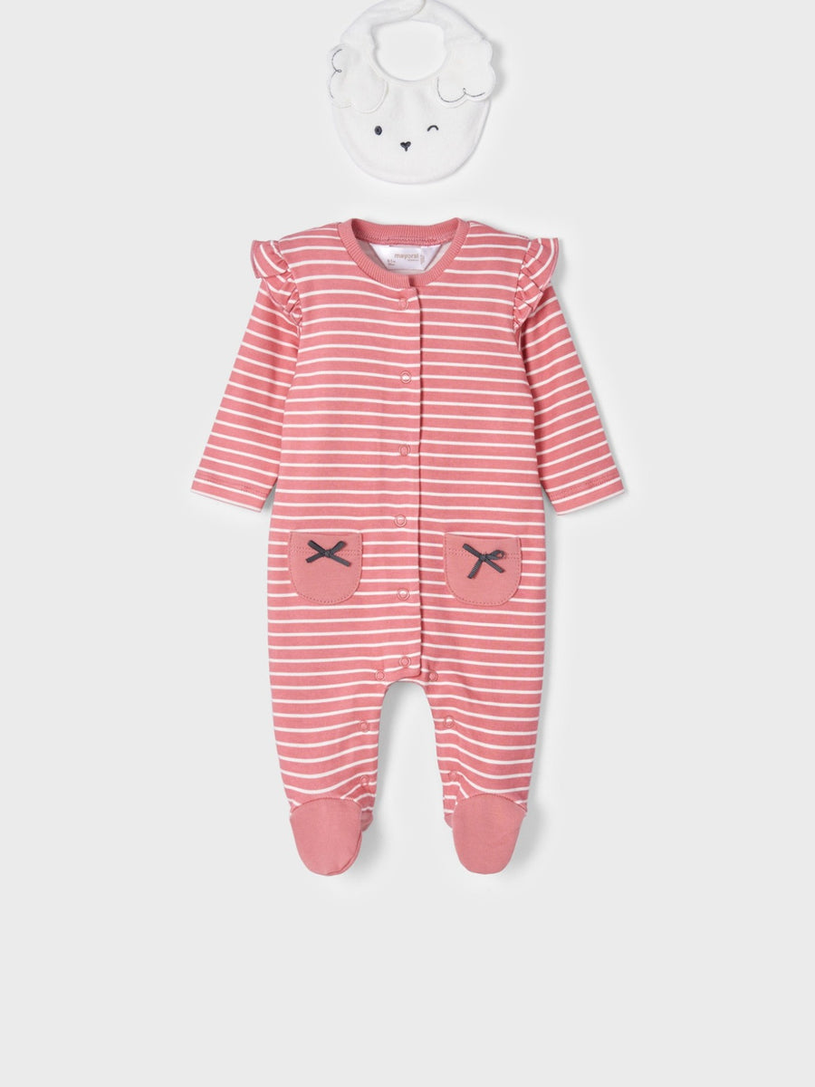 Set 2 fato bebé e babete Quartzo    (Rosa Bébé)  para Bebé Menina - Mayoral