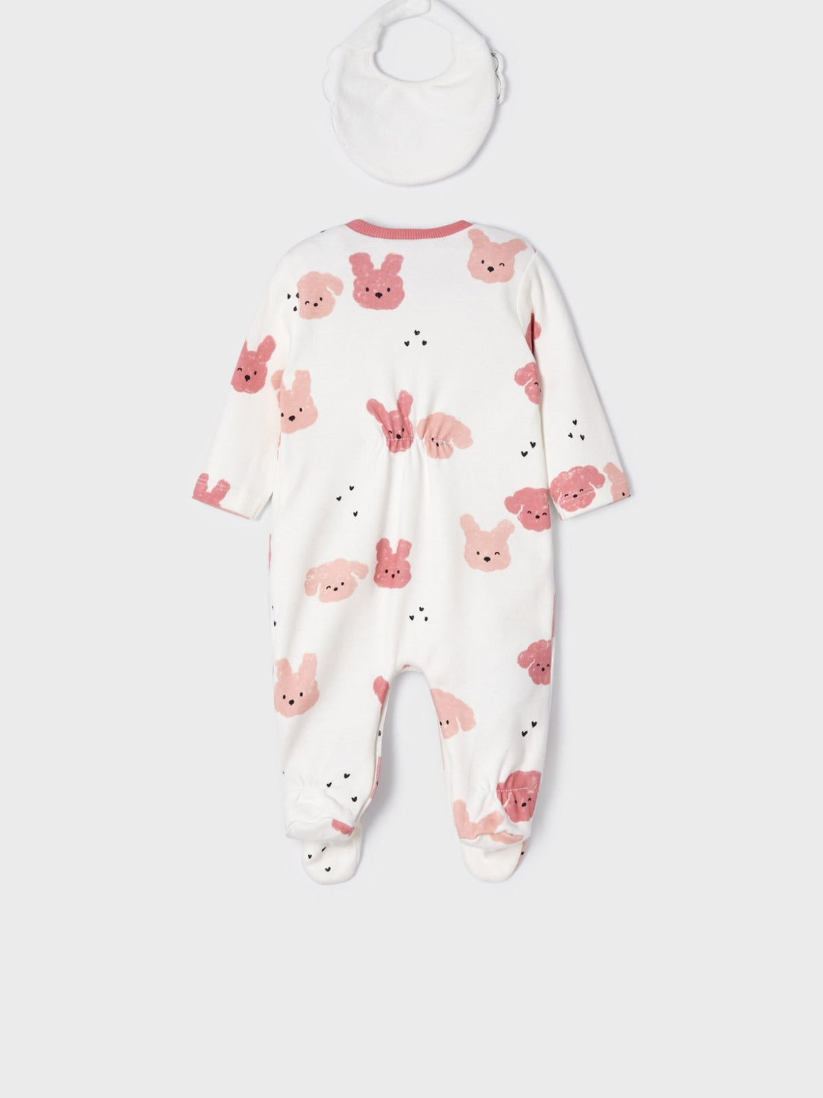 Set 2 fato bebé e babete Quartzo    (Rosa Bébé)  para Bebé Menina - Mayoral