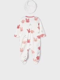Set 2 fato bebé e babete Quartzo    (Rosa Bébé)  para Bebé Menina - Mayoral