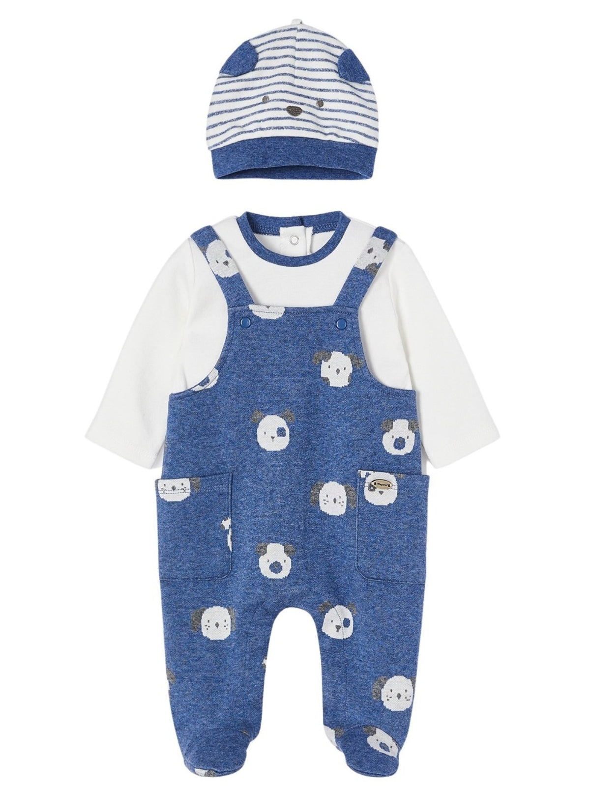 Conj. jard.jacquard e gorro Azul vig   (Azul)  para Bebé Menino - Mayoral