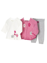 Conj. leggings tricot Berry vig  (Rosa)  para Bebé Menina - Mayoral