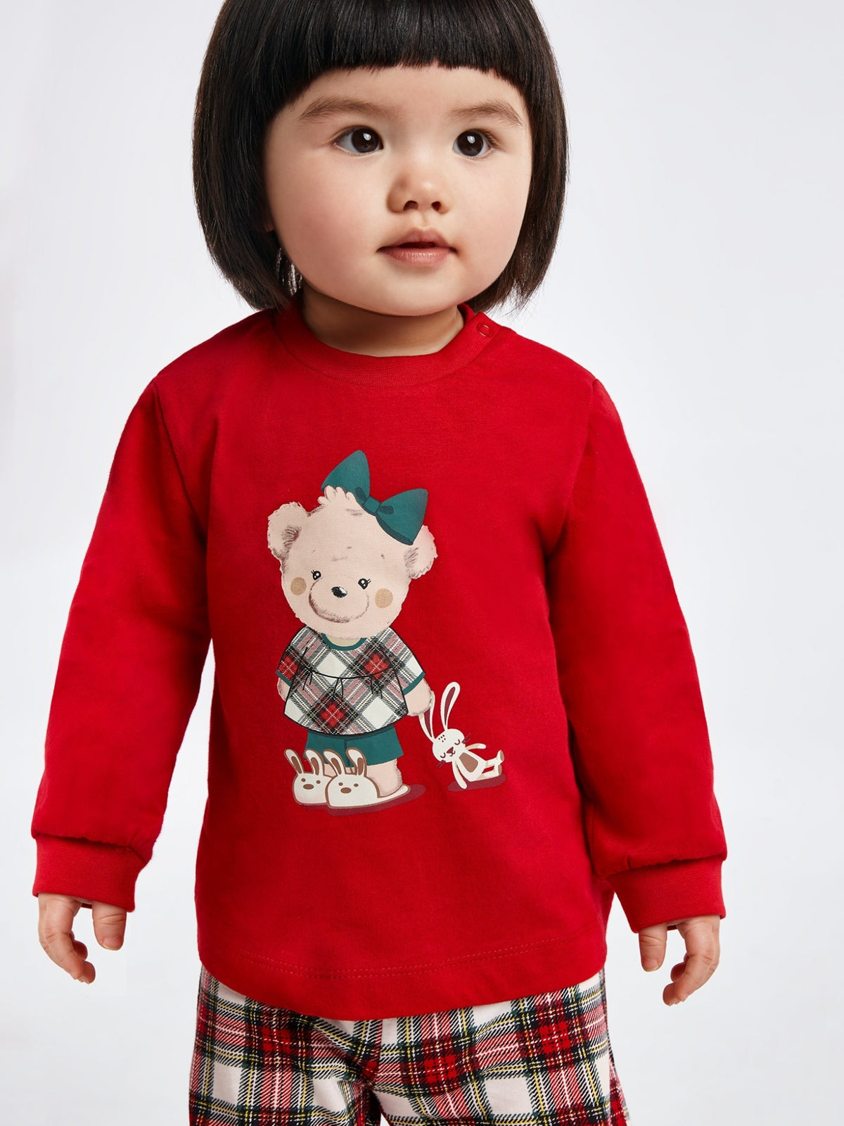 Pijama com bolsa Xadrez     (Xadrez)  para Bebé Menina - Mayoral