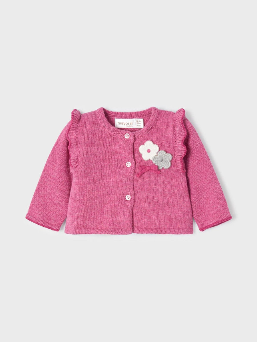 Conj. saia tricô Berry vig  (Vermelho Escuro)  para Bebé Menina - Mayoral