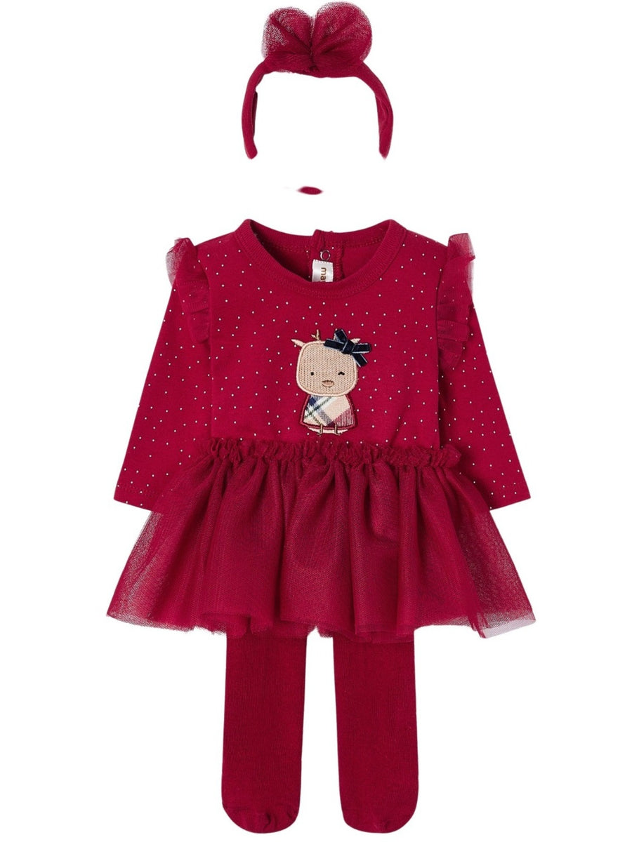 Conj. saia tutu e bandolete Vermelho   (Vermelho)  para Bebé Menina - Mayoral