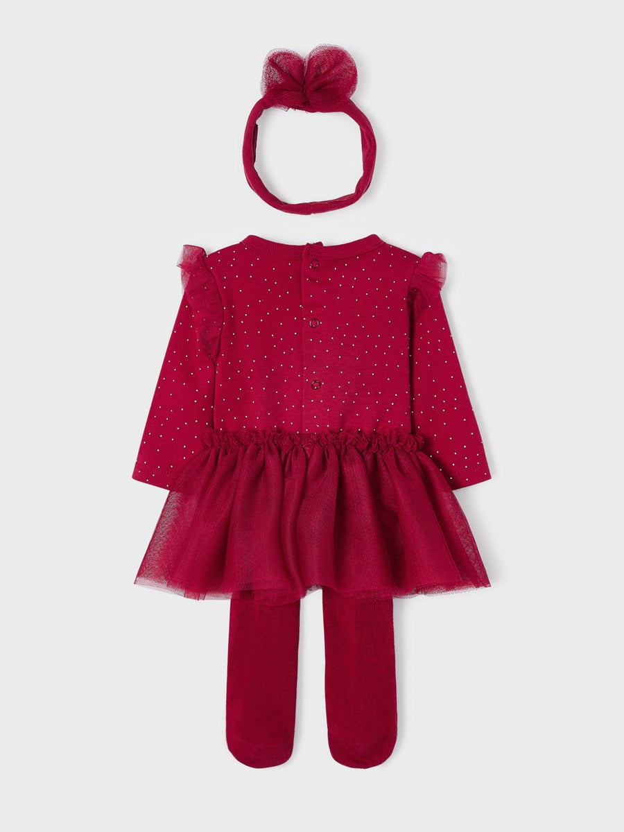 Conj. saia tutu e bandolete Vermelho   (Vermelho)  para Bebé Menina - Mayoral