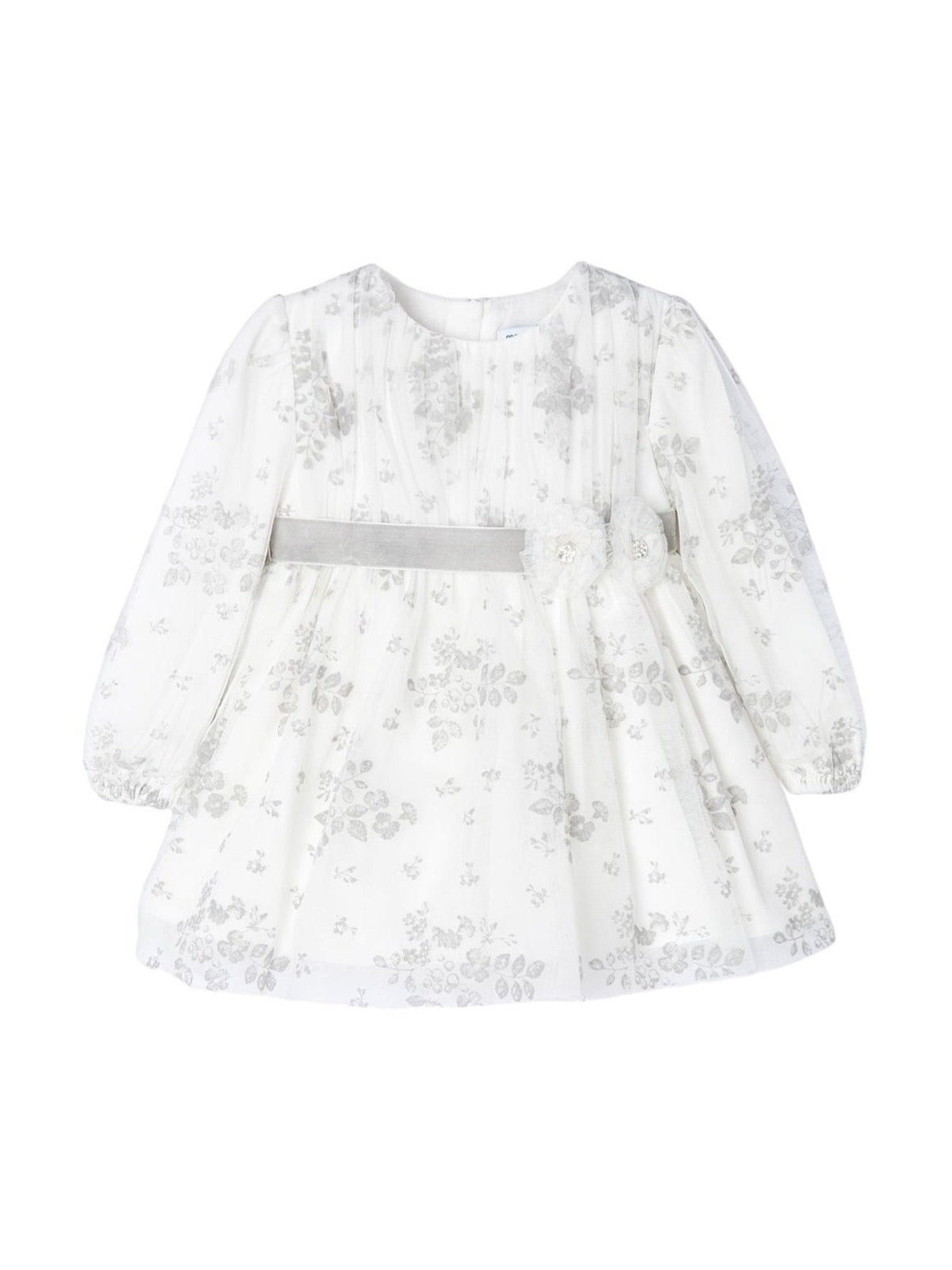Vestido tule Crú        (Creme / Pérola)  para Bebé Menina - Mayoral