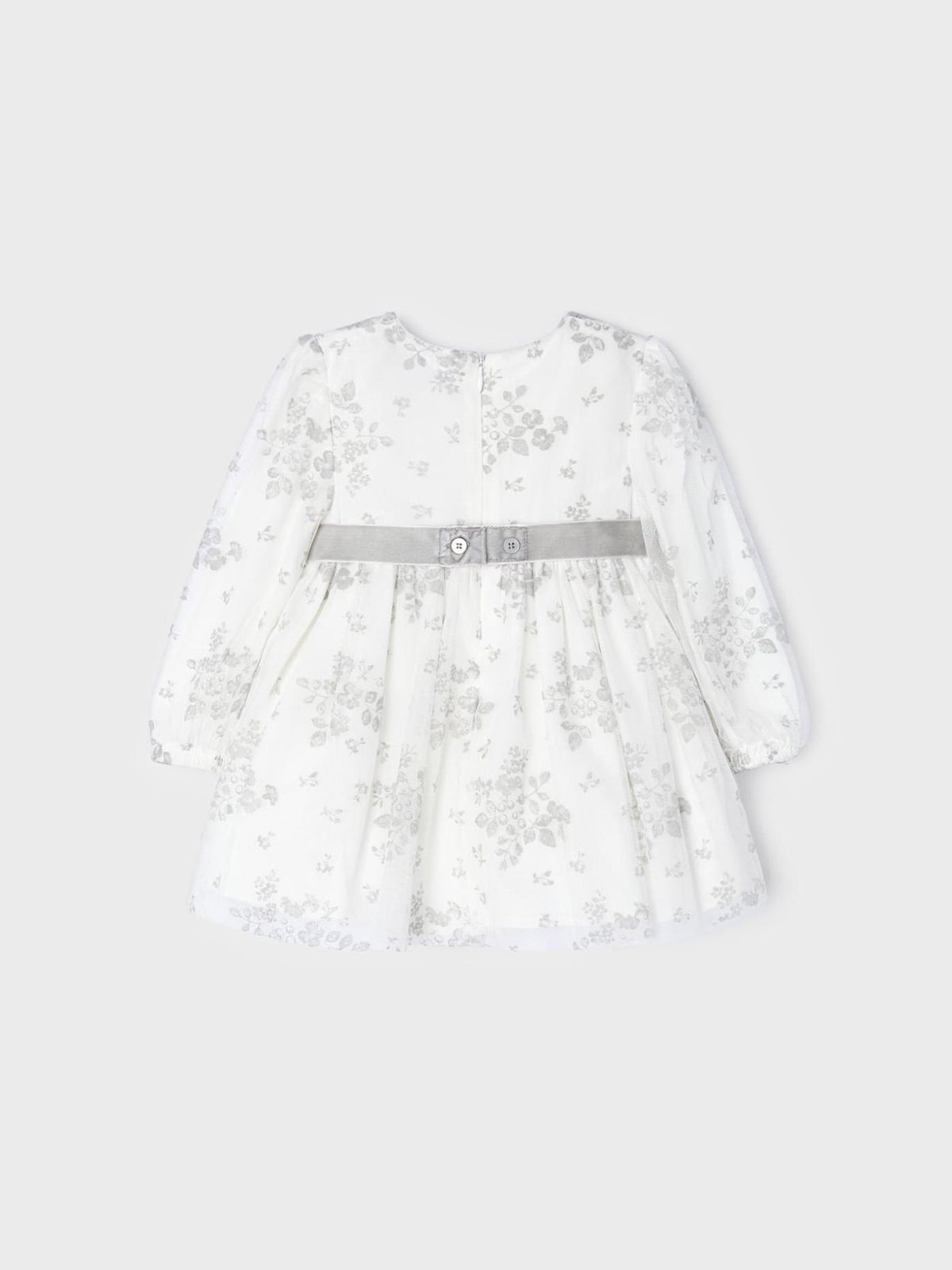 Vestido tule Crú        (Creme / Pérola)  para Bebé Menina - Mayoral