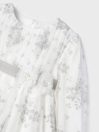 Vestido tule Crú        (Creme / Pérola)  para Bebé Menina - Mayoral