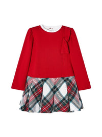 Vestido combinado xadrez Vermelho   (Vermelho)  para Bebé Menina - Mayoral