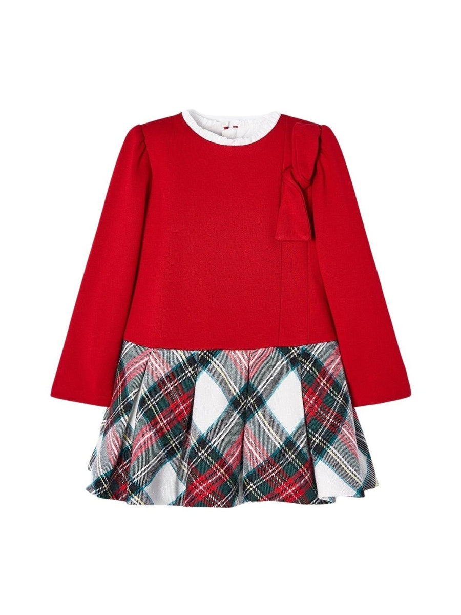 Vestido combinado xadrez Vermelho   (Vermelho)  para Bebé Menina - Mayoral