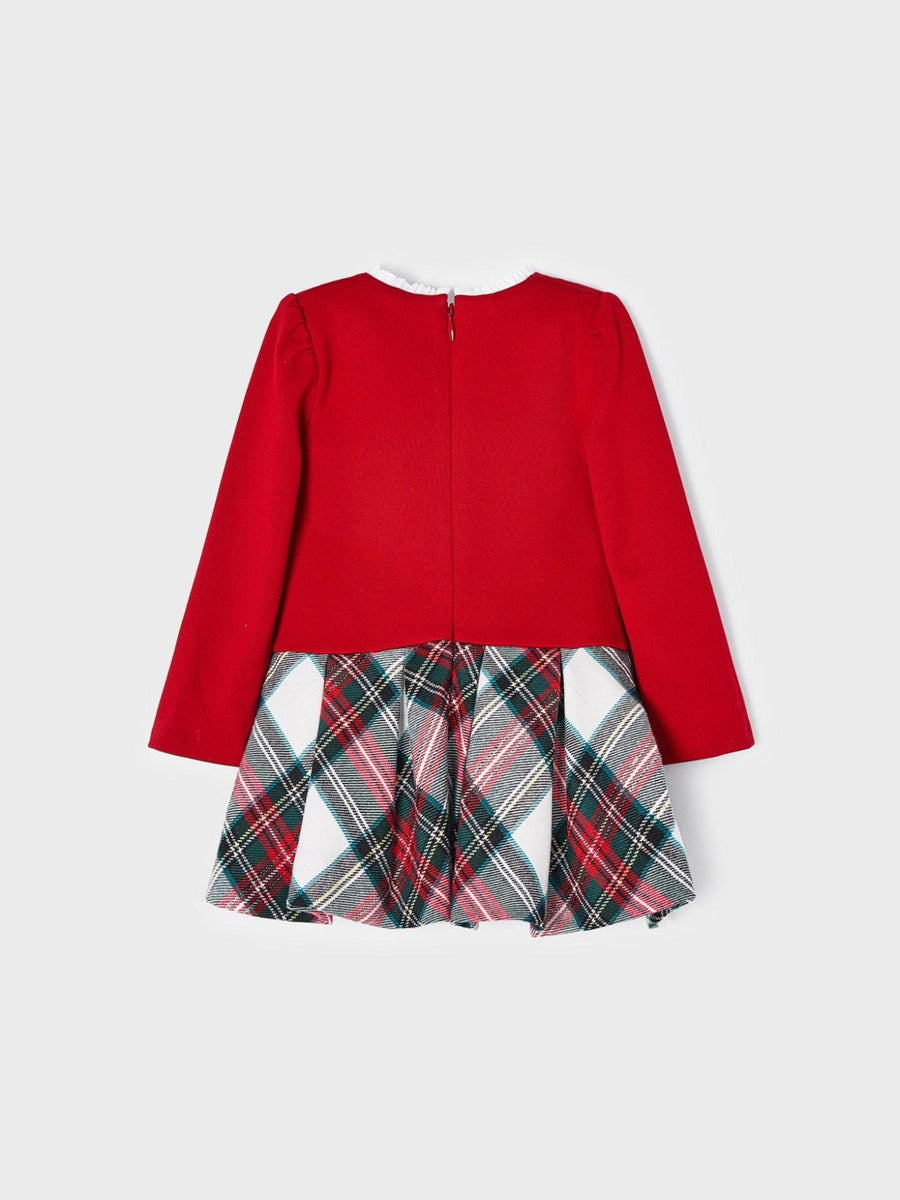 Vestido combinado xadrez Vermelho   (Vermelho)  para Bebé Menina - Mayoral