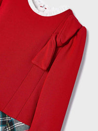 Vestido combinado xadrez Vermelho   (Vermelho)  para Bebé Menina - Mayoral
