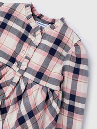 Vestido xadrez Rosa claro (Rosa Bébé)  para Bebé Menina - Mayoral