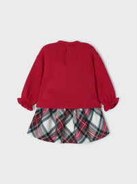 Conj. saia xadrez cachorro Vermelho   (Vermelho)  para Bebé Menina - Mayoral