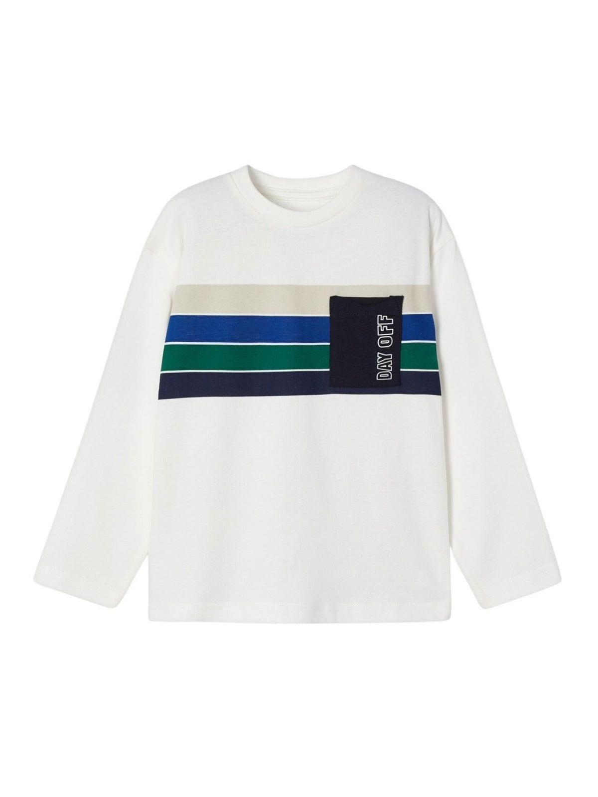 Camisola riscas posicionadas Nata-marin (Marinho)  para Menino - Mayoral