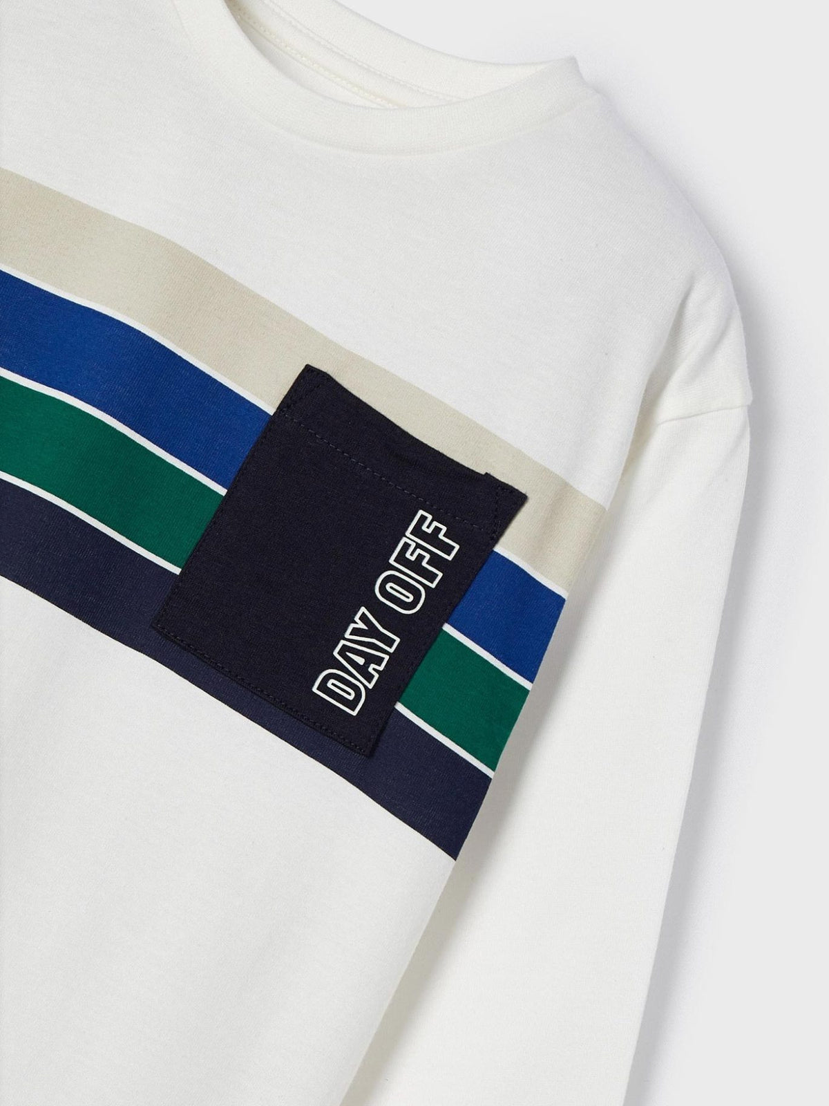 Camisola riscas posicionadas Nata-marin (Marinho)  para Menino - Mayoral