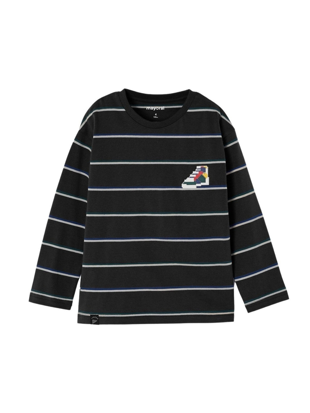 Camiseta riscas Marinho    (Cinza Escuro)  para Menino - Mayoral