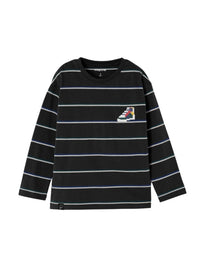 Camiseta riscas Marinho    (Cinza Escuro)  para Menino - Mayoral