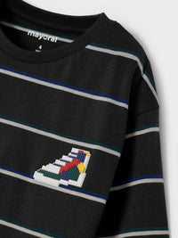 Camiseta riscas Marinho    (Cinza Escuro)  para Menino - Mayoral
