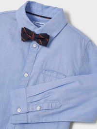 Camisa m/comp. laço Celeste    (Celeste)  para Menino - Mayoral