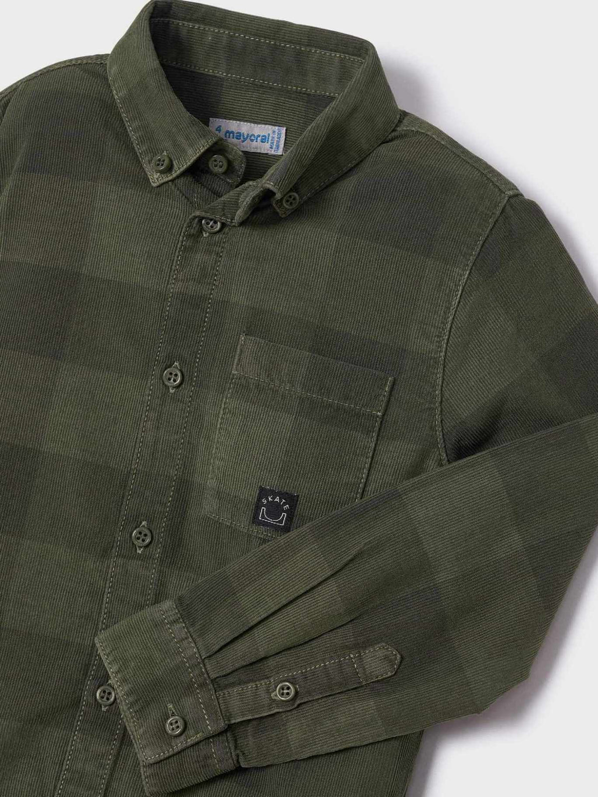 Camisa bombazina xadrez Bosque     (Verde)  para Menino - Mayoral