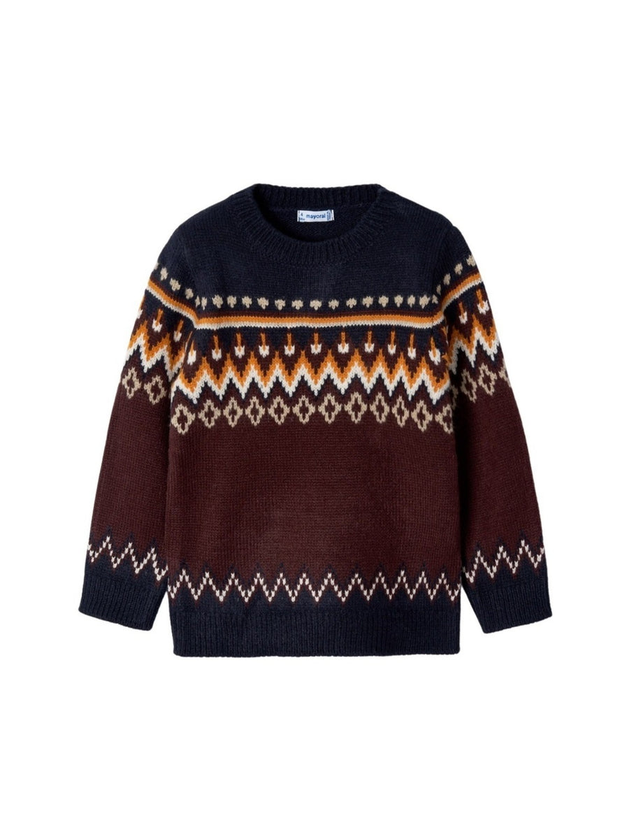 Jersey jacquard Ameixa     (Bordeaux)  para Menino - Mayoral