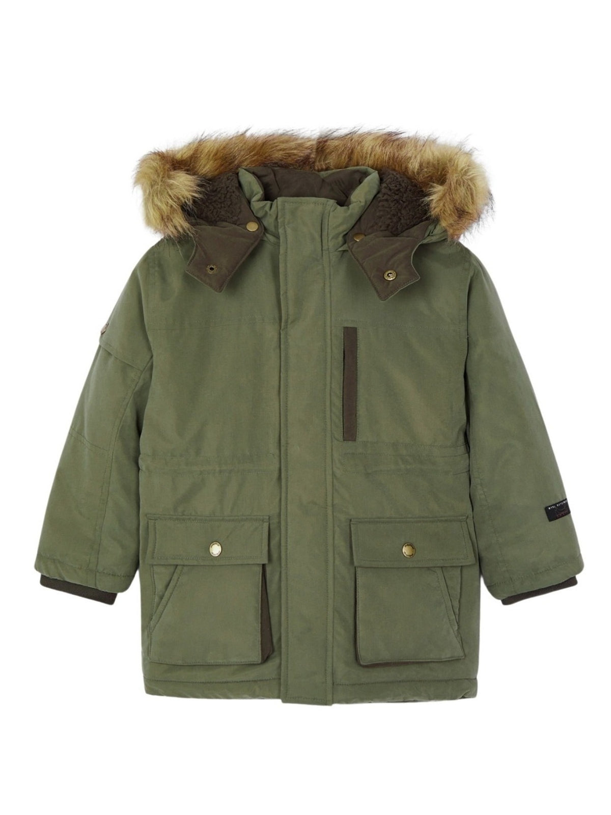 Parka carapuço de pelo Dark tomil (Verde Escuro)  para Menino - Mayoral