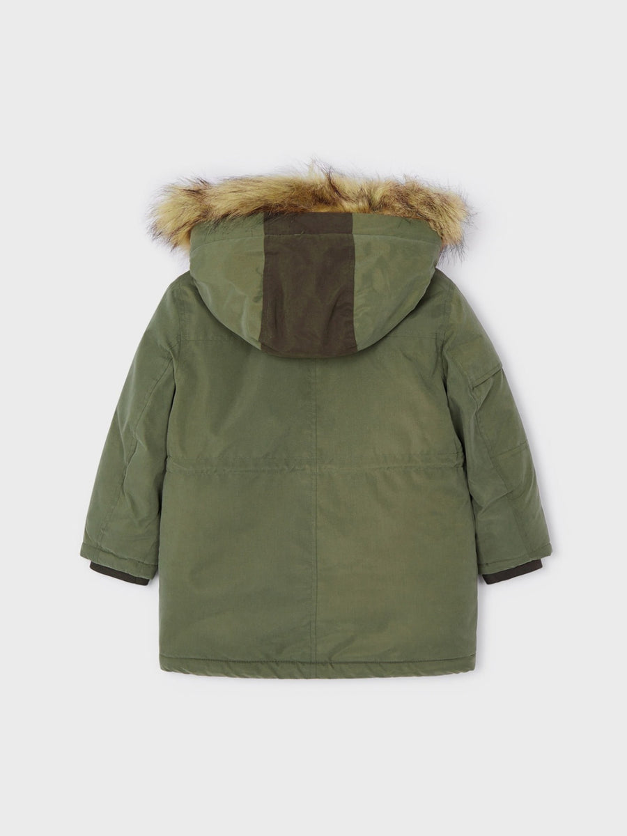 Parka carapuço de pelo Dark tomil (Verde Escuro)  para Menino - Mayoral