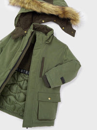 Parka carapuço de pelo Dark tomil (Verde Escuro)  para Menino - Mayoral